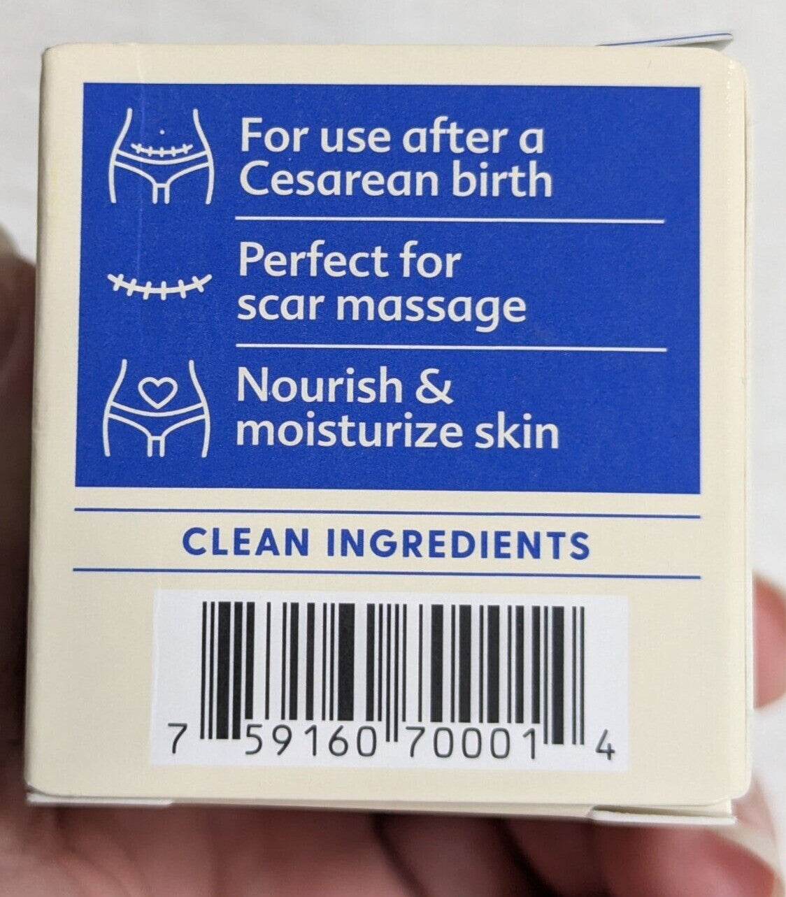 Organic C-Section Scar Cream - 1 Fl Oz Natural Skin Healing