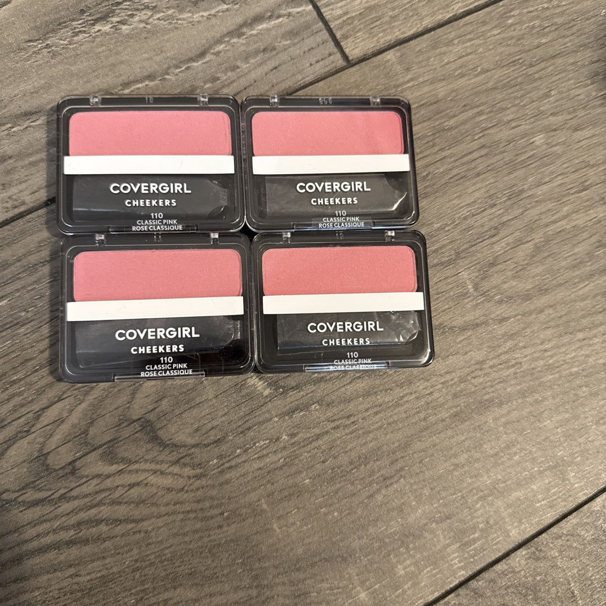 Cheekers Blush Set - 4 Classic Pink Makeup Palettes, New
