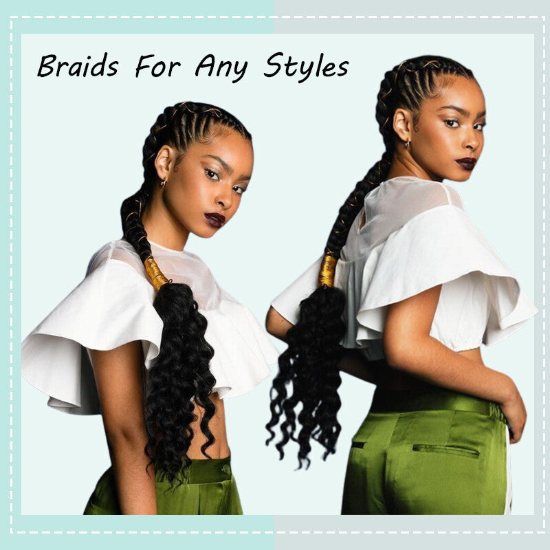 Curly Braiding Hair 24" Wave French Curls Synthetic Extensions