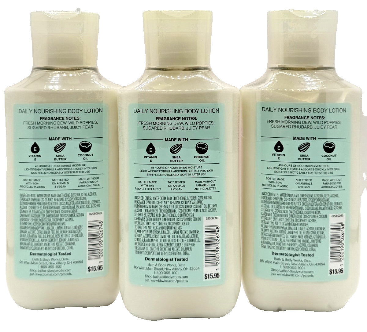 Bath & Body Works Poppy Body Lotion 3-Pack – 8 oz