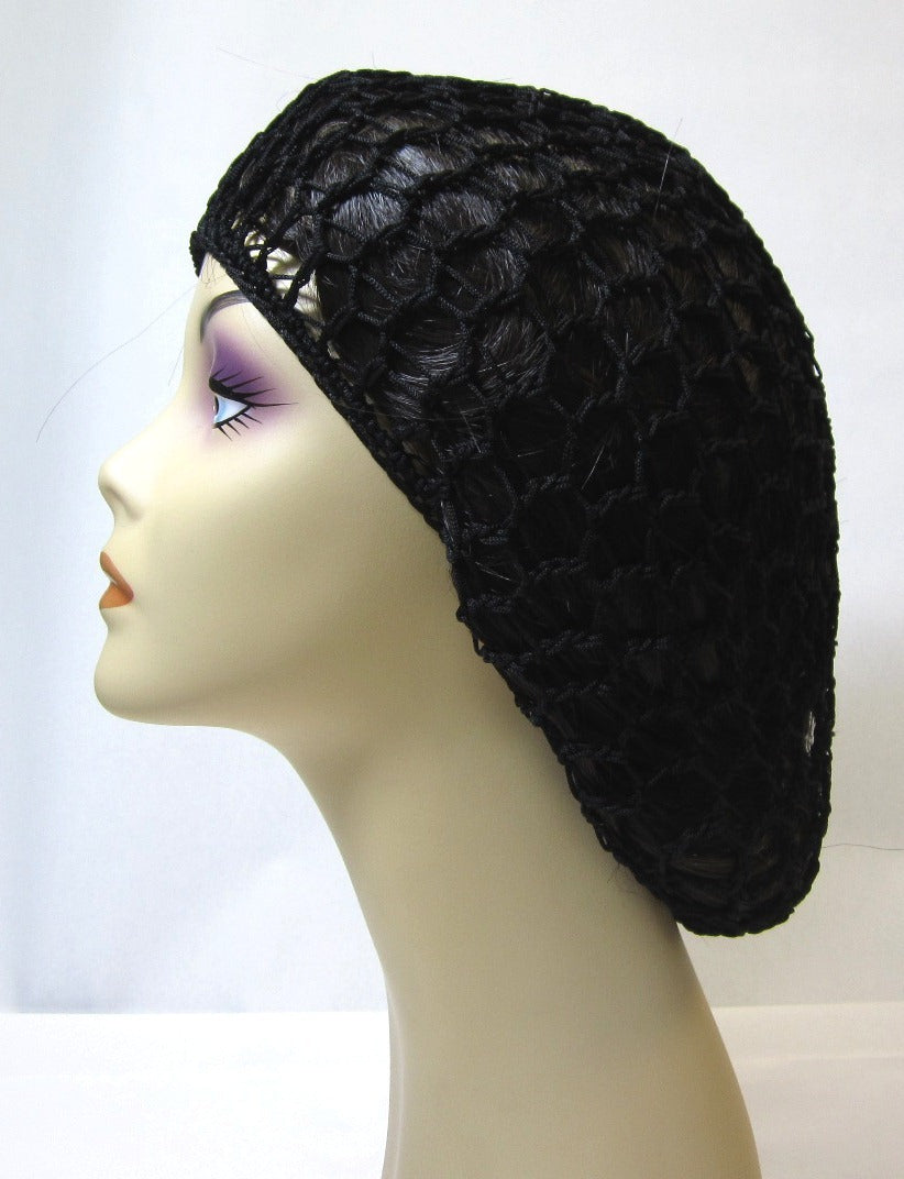 LOT OF 2 OR 12 HATS-- CROCHET SOFT RAYON HAT SNOOD HAIR NET ONE SIZE