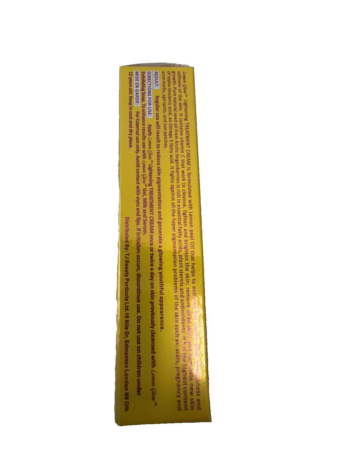 Lemon Glow Lightening Cream - Brightening and Blemish Reduction, 1.7 OZ