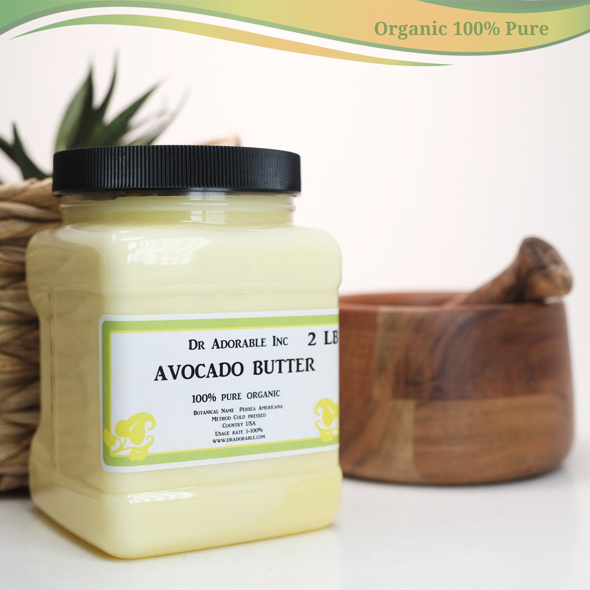Organic Avocado Butter - Cold Pressed, Pure