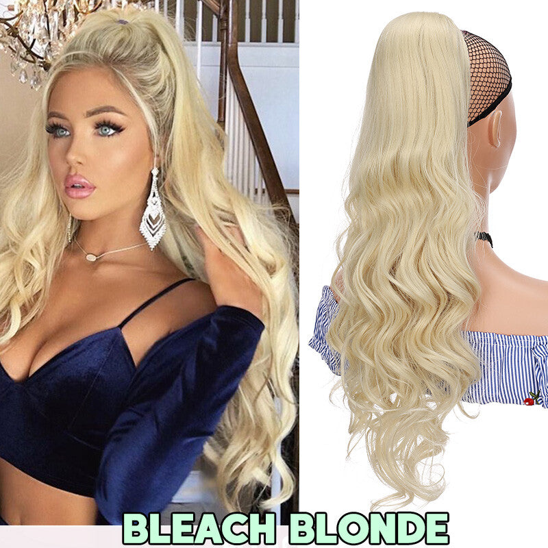 Big Curly Synthetic Ponytail Extensions 200g Thick Clip-In Hair Piece