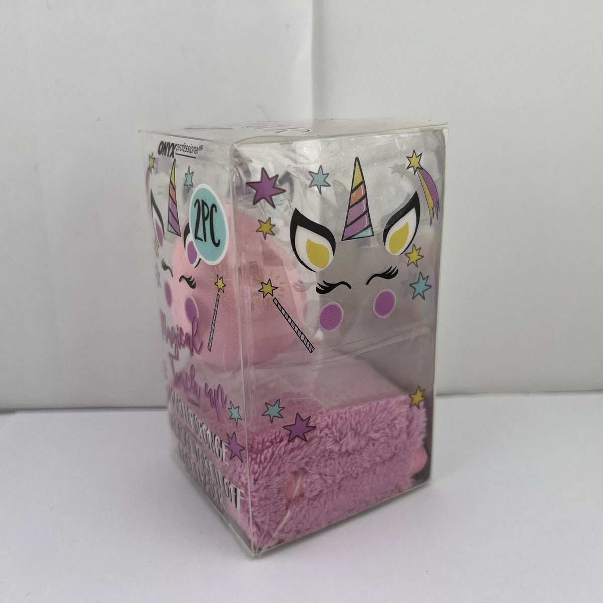 Unicorn Makeup Sponge & Face Eraser Set - Pink, 2 Pieces
