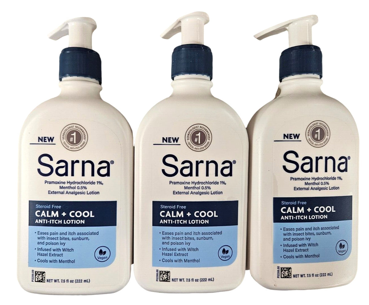 Sarna Calm & Cool Anti-Itch Lotion 7.5oz - 3 Pack