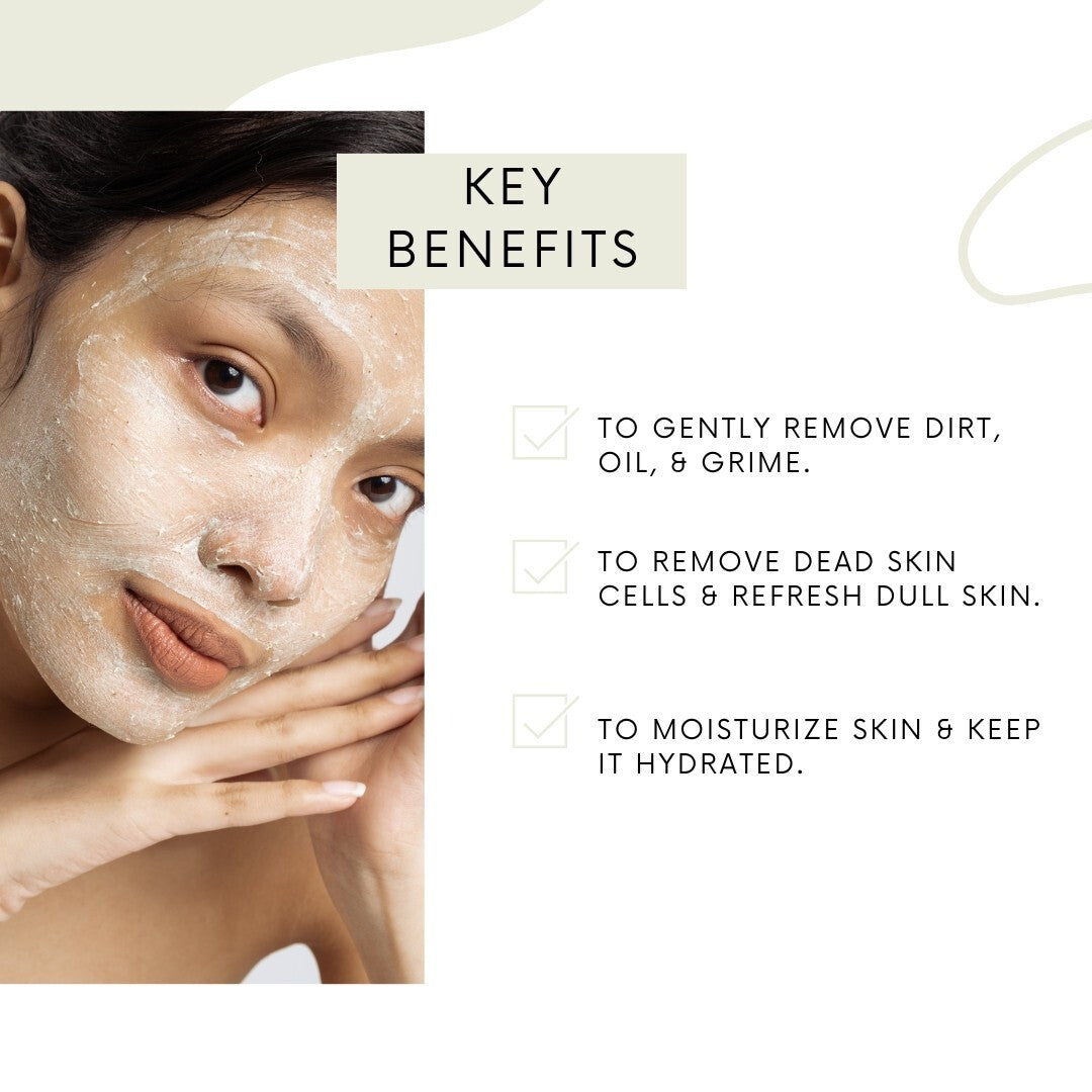 Amira Beauty Cucumber Facial Wash Scrub Skin Brightening Exfoliator