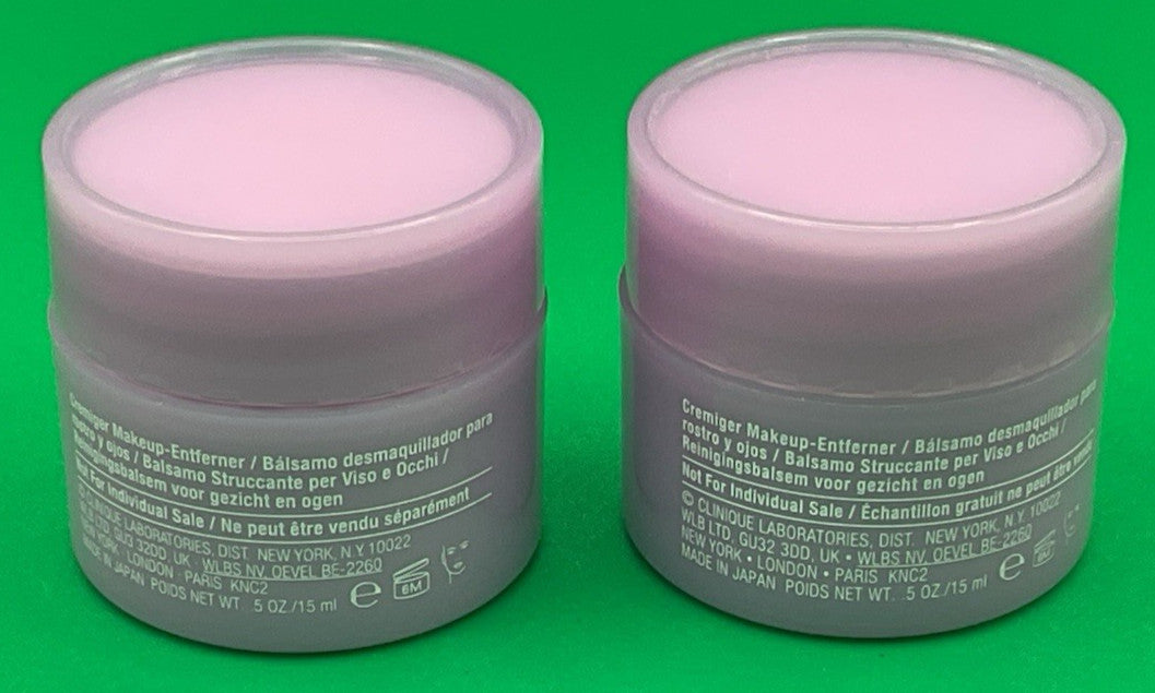 Clinique Mini Take The Day Off Cleansing Balm Makeup Remover 0.5oz Lot of 2