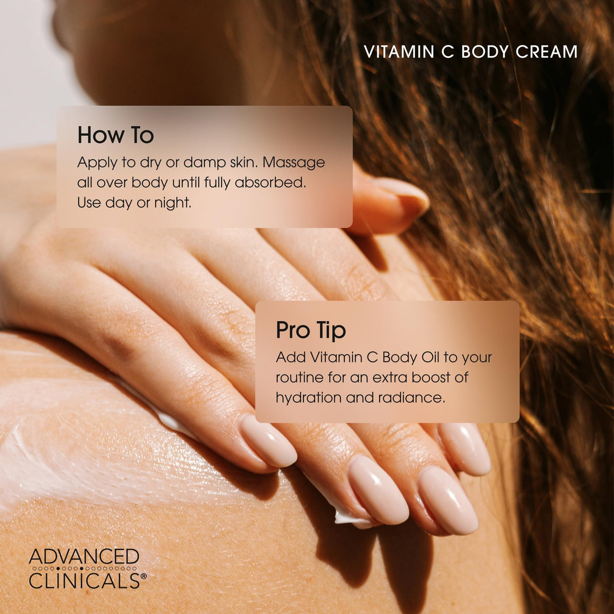 Vitamin C Brightening Body Cream - Hydrating Moisturizer for Radiant Skin