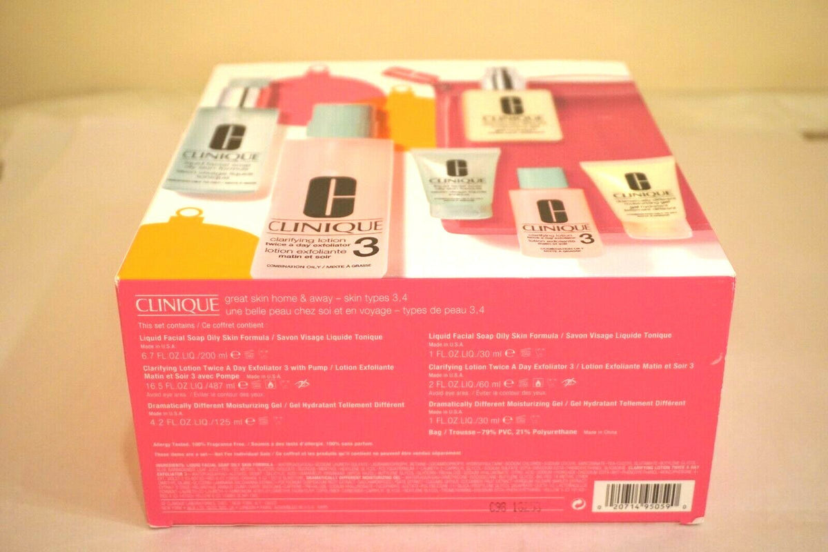 Clinique 3-Step Skin Care Set for Oily & Combination Skin - Full & Travel Sizes