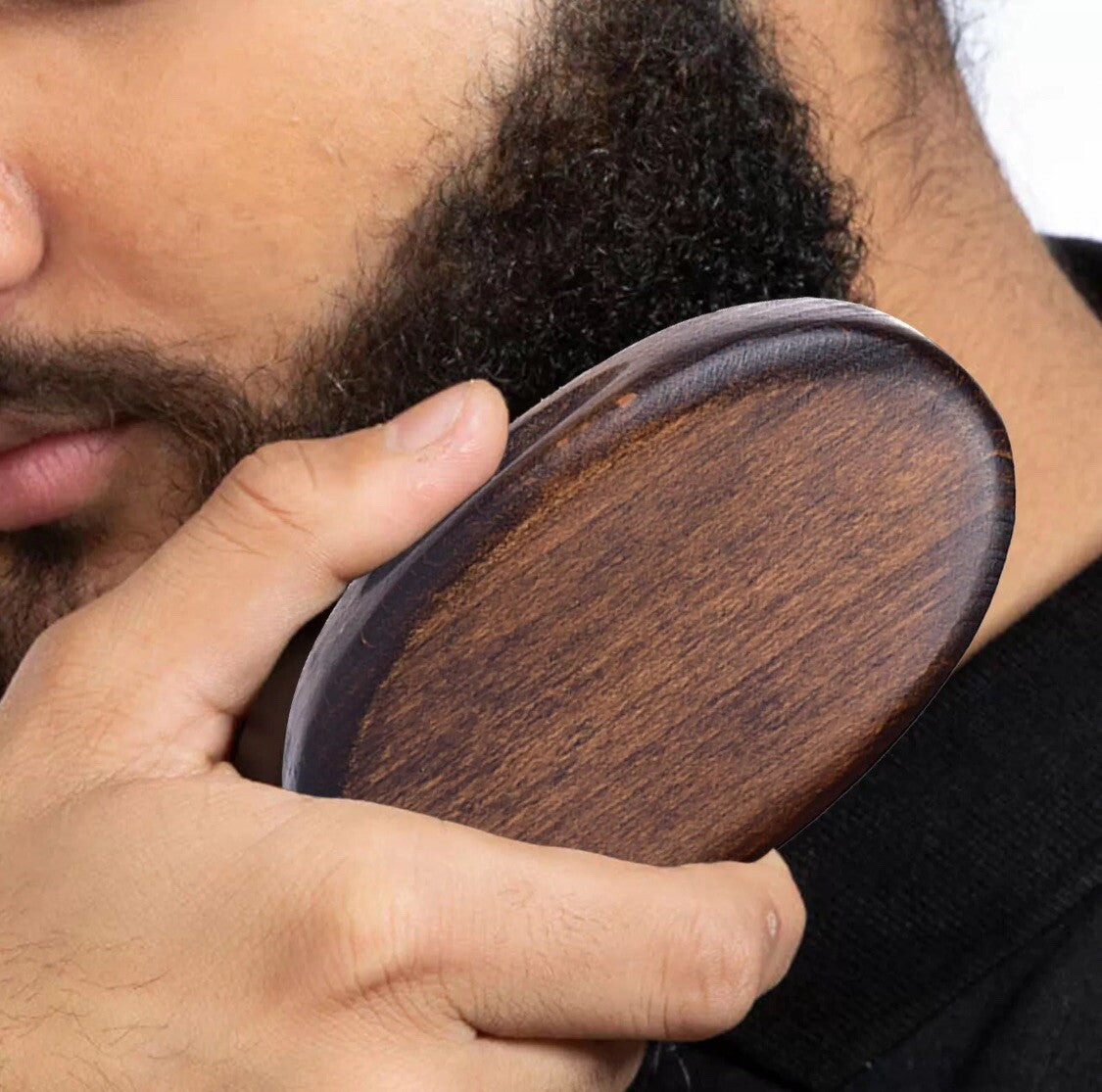 Men's Boar Hair Beard Brush - Soft Bristle Mustache Grooming & Styling