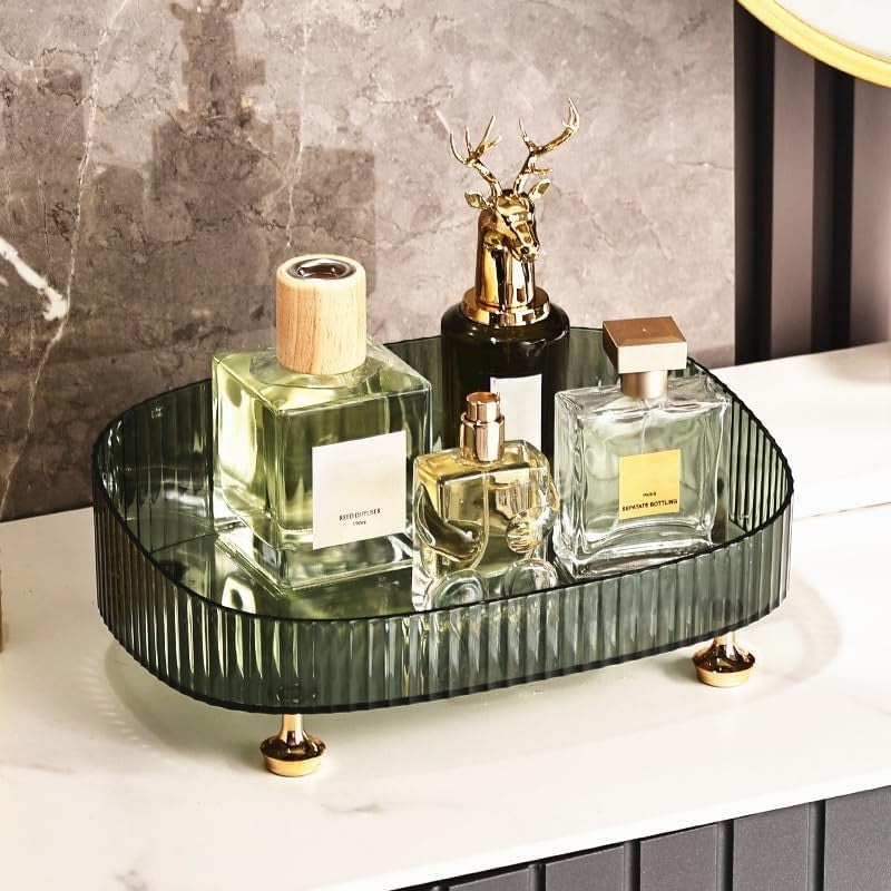 Large Capacity Makeup and Perfume Organizer Tray for Vanity and Countertop