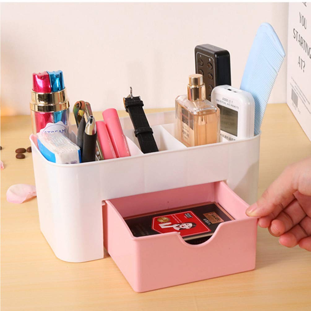 Large Capacity Makeup Organizer for Bathroom & Bedroom - Pink