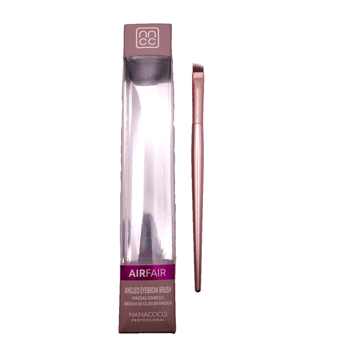 Angled Eyebrow Brush for Shaping and Filling - Cruelty-Free Synthetic Fibers