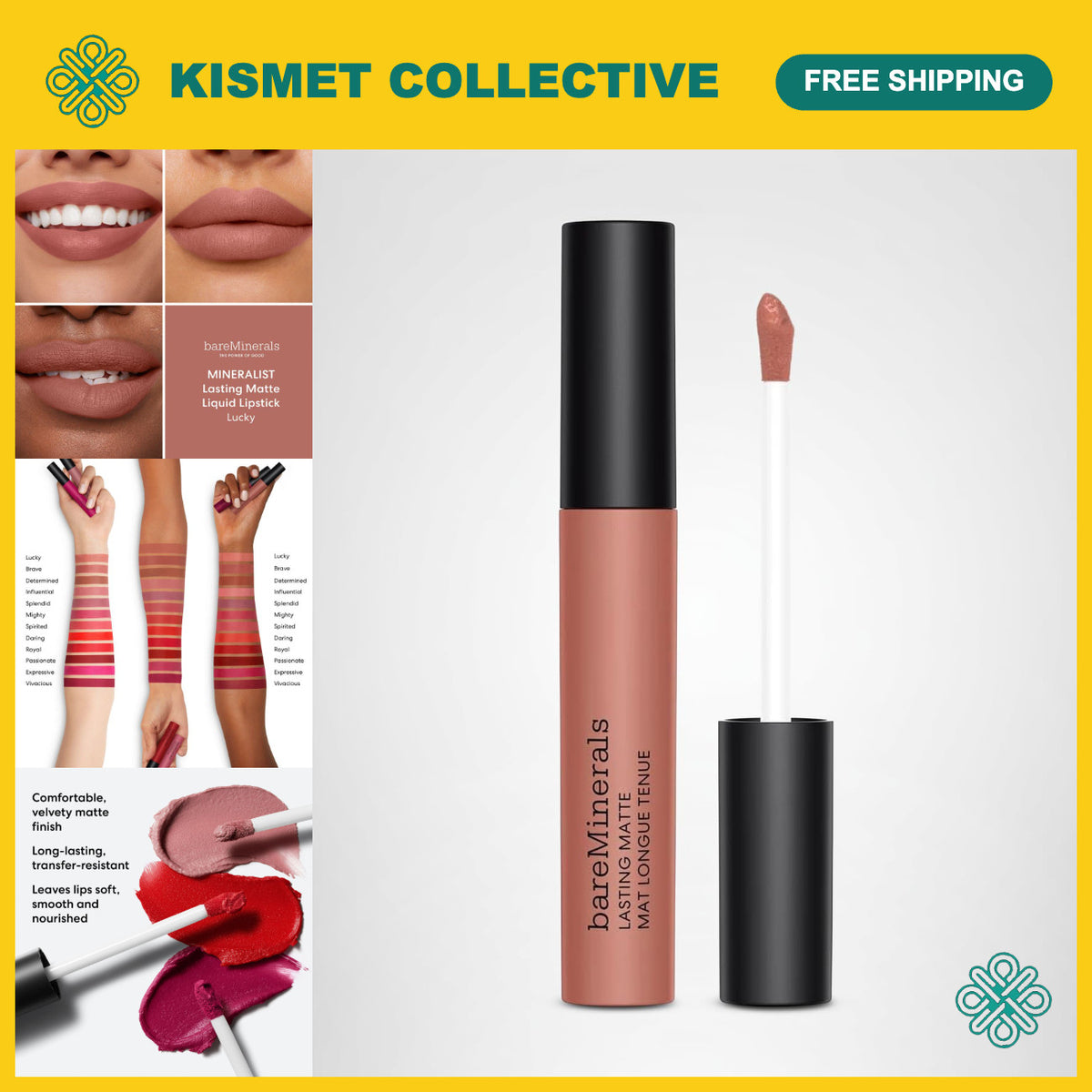 Long-Lasting Matte Liquid Lipstick - Velvet Finish, Weightless & Non-Drying