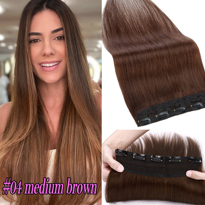 Clip-In Human Hair Extensions Thick & Full Head - Straight or Wavy