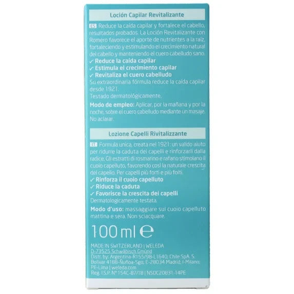 2 PACK Weleda Rosemary Toning Hair Lotion 100ml / 3.3oz