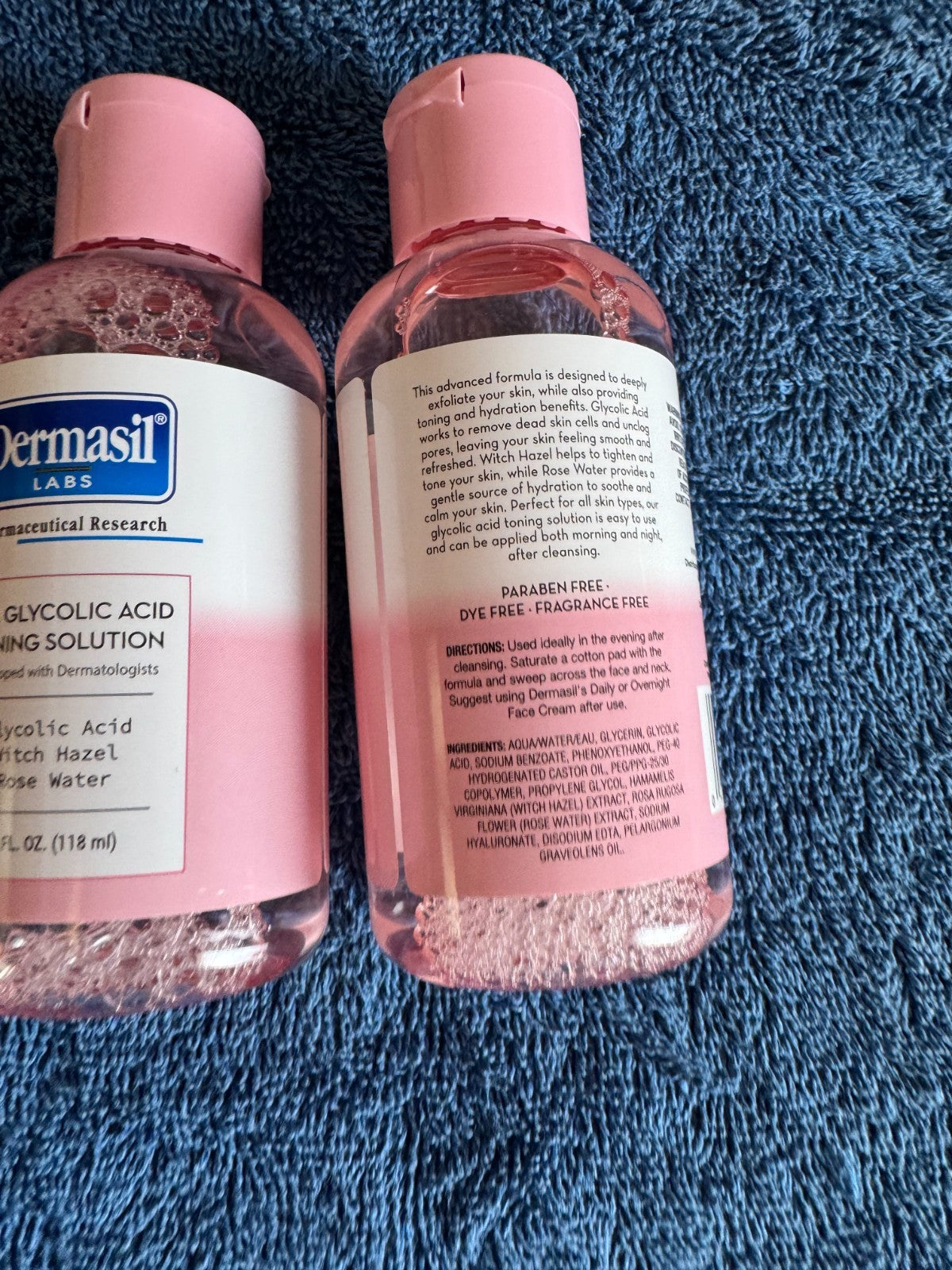 Glycolic Acid Toner with Witch Hazel & Rose Water - 4 oz, Set of 2