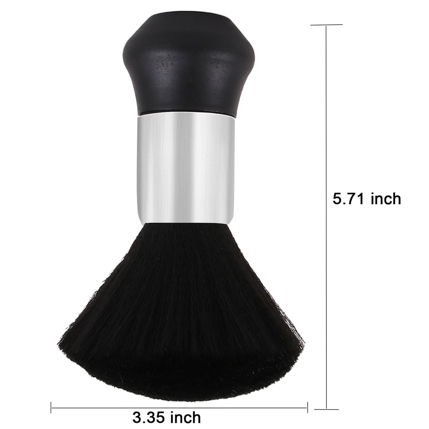 Professional Barber Neck Duster Brush Soft Black - 2 Pack