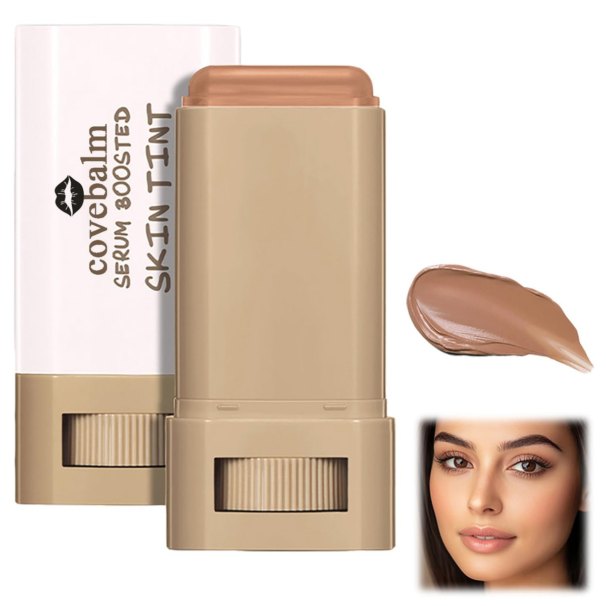 Skin Tint for Black Women - Hydrating Foundation Stick with Flawless Coverage