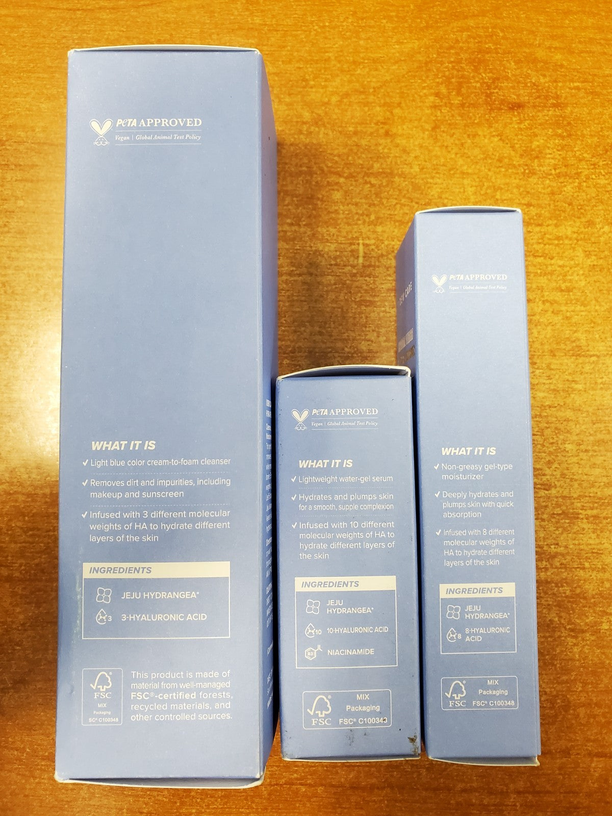 Hydra Vibes Hyaluronic Acid Cleanser, Serum & Moisturizer 3-Pack