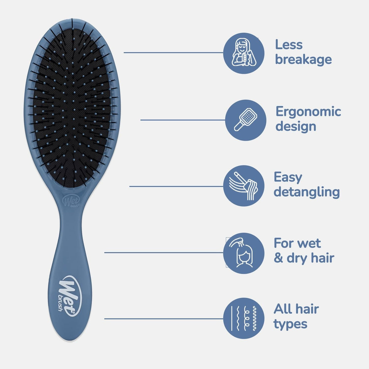 Detangler Hair Brush with Ultra-Soft Bristles for Effortless Styling