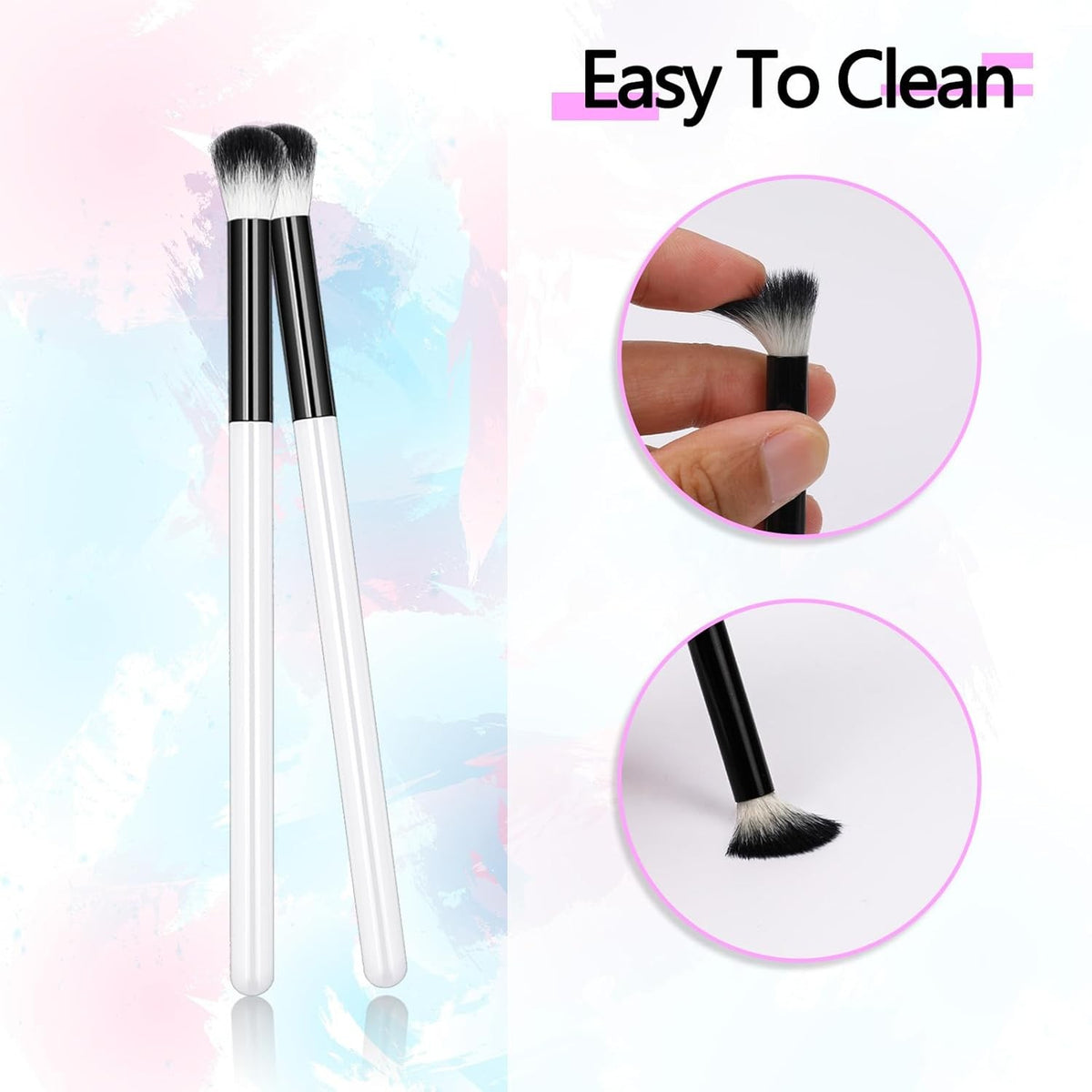 Lash Extension Cleaning Brushes Set - 10 White Eyelash Shampoo Wash Tools