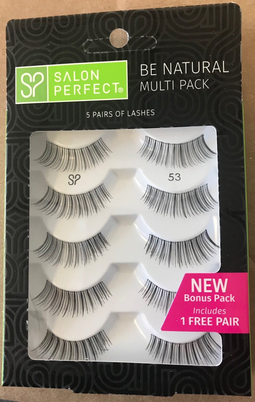 Eyelash False Eyelashes Natural Look Multi Pack 5 Pairs Black