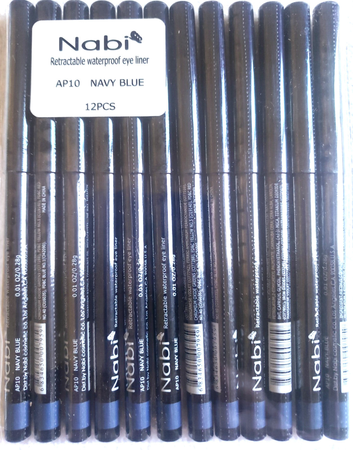 Retractable Waterproof Eyeliner Set - All Colors, 12pcs Lot, Safe & Smudge-Proof
