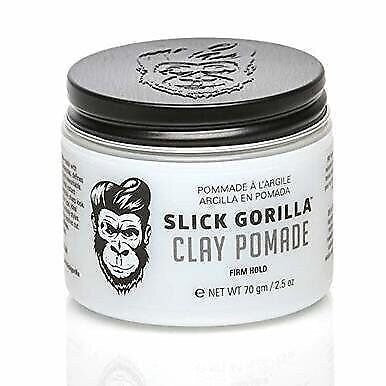 Slick Gorilla Clay Pomade 2.5 oz - Matte Finish, Strong Hold, Reworkable Hair Styling Clay