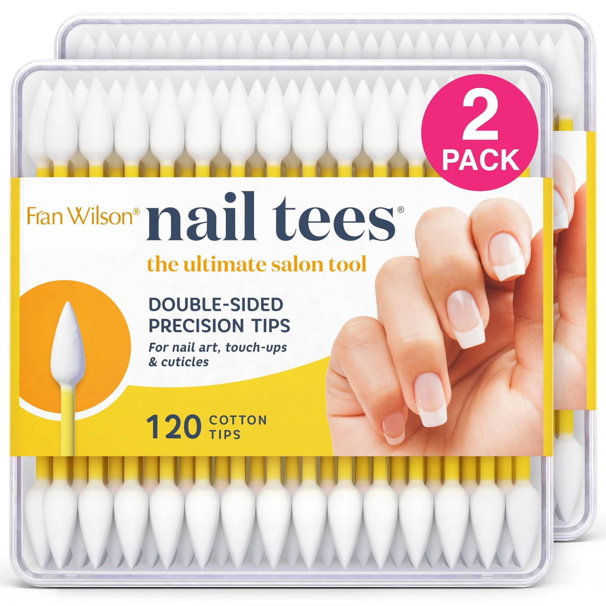 Nail Tips Cotton Swabs 120 Count Dual-Point Applicators for Manicure & Pedicure