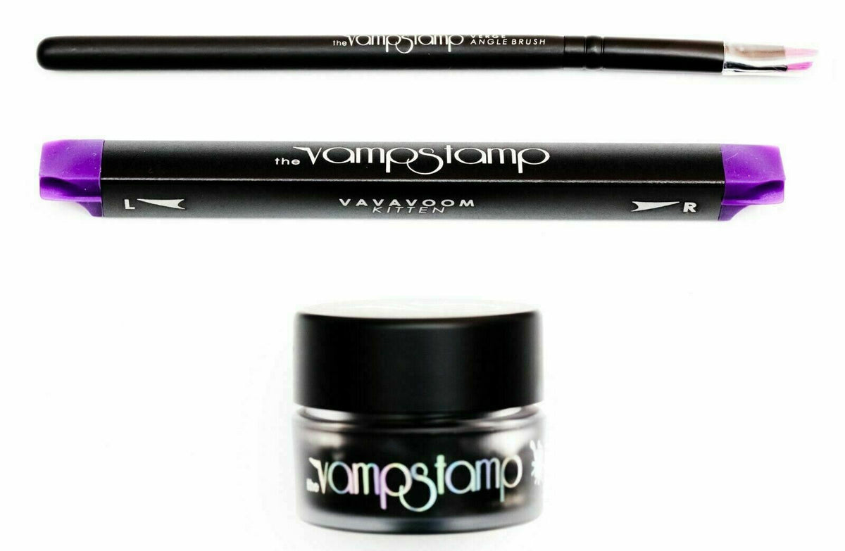 Eyeliner Stamp Kit - Winged Liner Stamp & Brush Set for Perfect Cat Eye