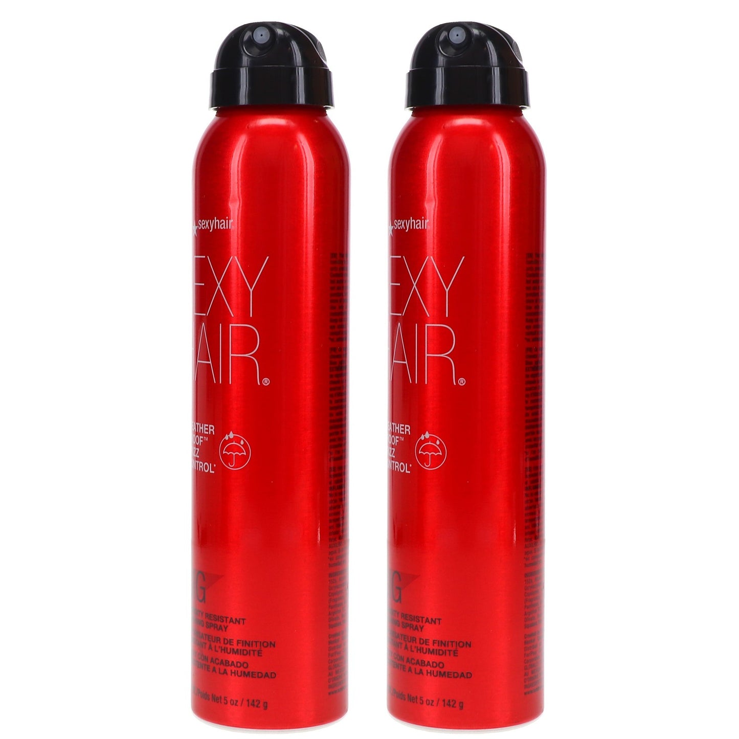 Weatherproof Hair Spray 5 oz - Humidity-Resistant Finishing Spray - 2 Pack