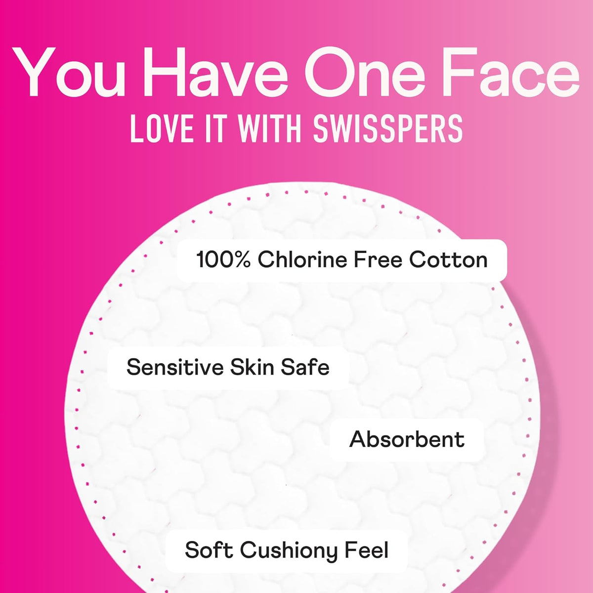 Cotton Rounds for Makeup Removal & Skincare - 100% Chlorine Free, Hypoallergenic, Pack of 300