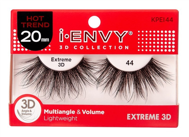Kiss Envy Extreme 3D False Eyelashes 20mm Multi-Angle & Volume 3-Pack