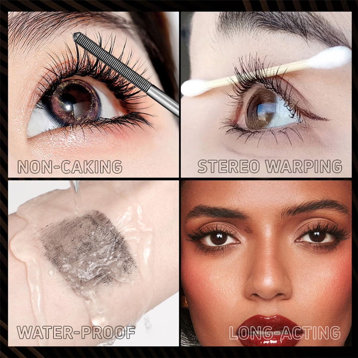 Waterproof Tubular Eyelash Primer & Curl Mascara with Metal Wand