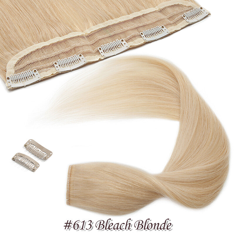 Clip-In Hair Extensions 3/4 Full Head Balayage Remy Human Hair Thick Weft