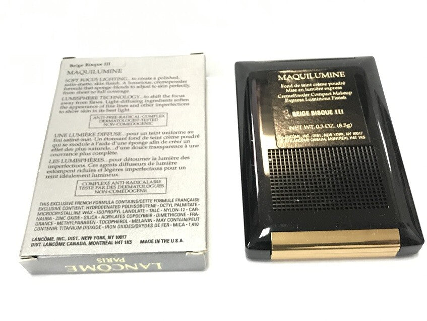 Lancome Maquilumine Creme Powder Compact Makeup Beige Bisque III 0.3 oz