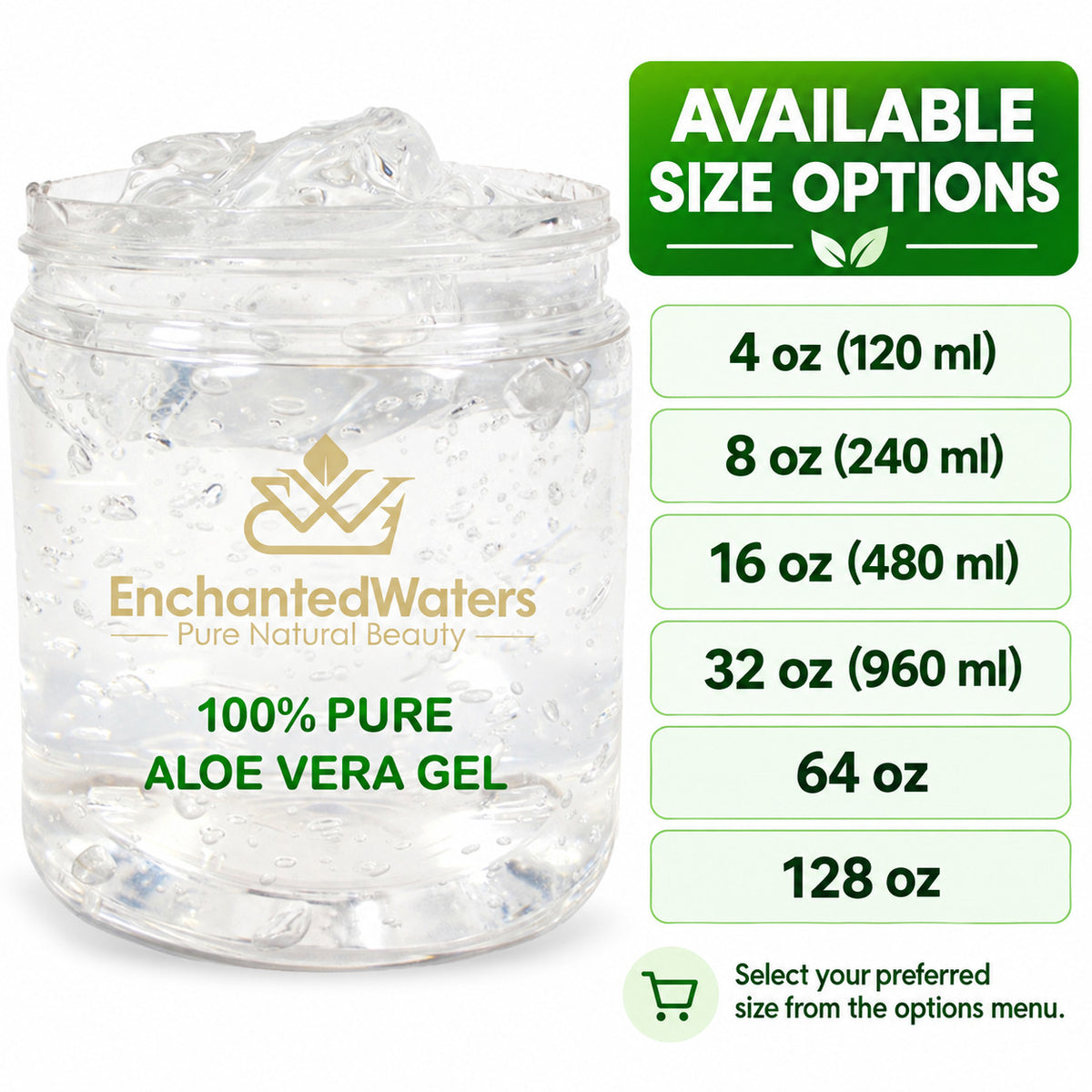 100% Organic Aloe Vera Gel - Thick Formula Moisturizing Lotion