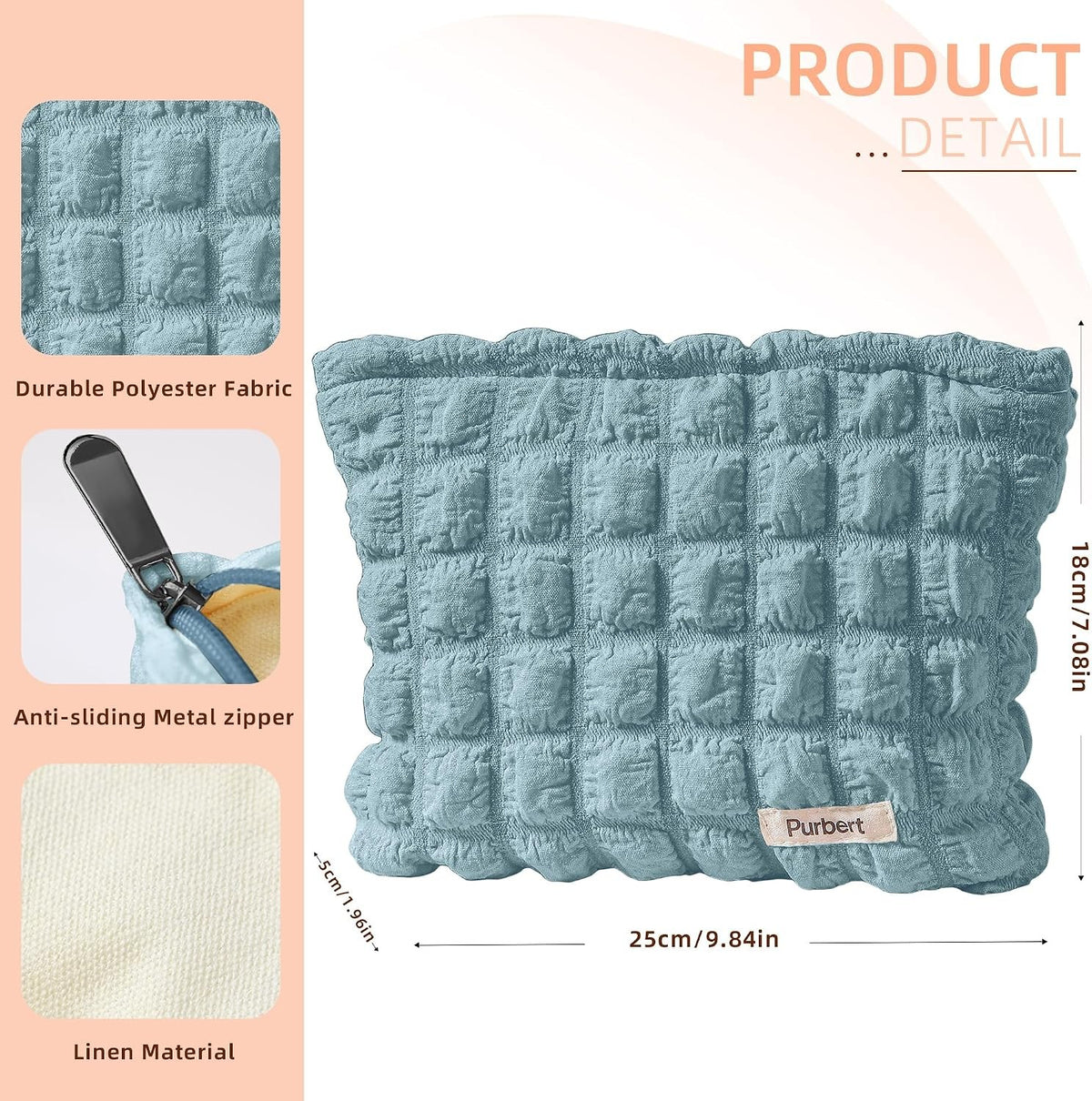Large Capacity Bubble Cloud Makeup Bag - Travel Cosmetic Organizer