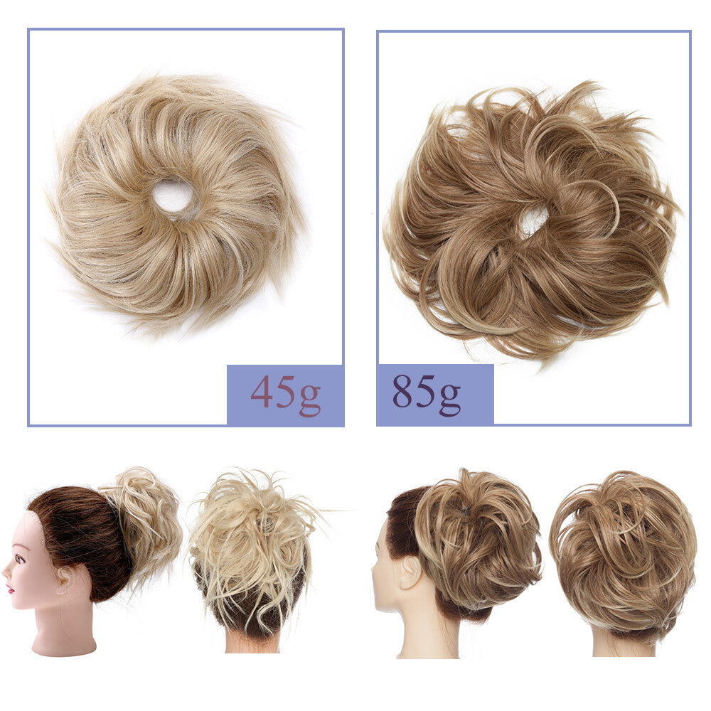 Large Messy Bun Hair Extension Wrap-On Ponytail Scrunchie for Voluminous Updo