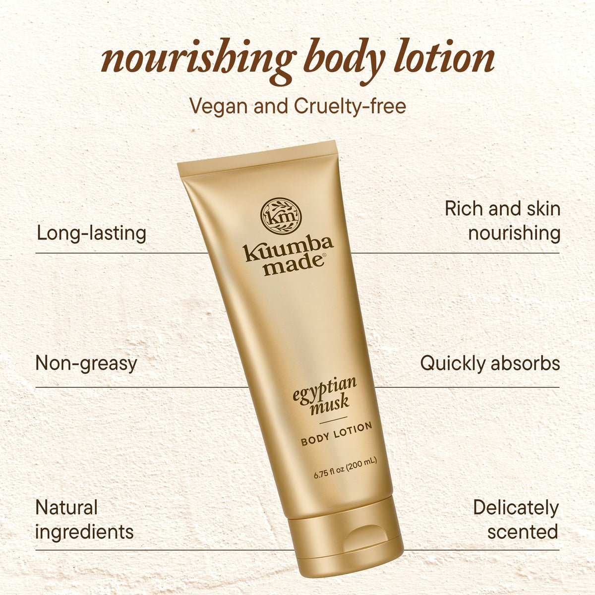Kuumba Made Egyptian Musk Body Lotion, Hydrating Daily 6.75 Ounce