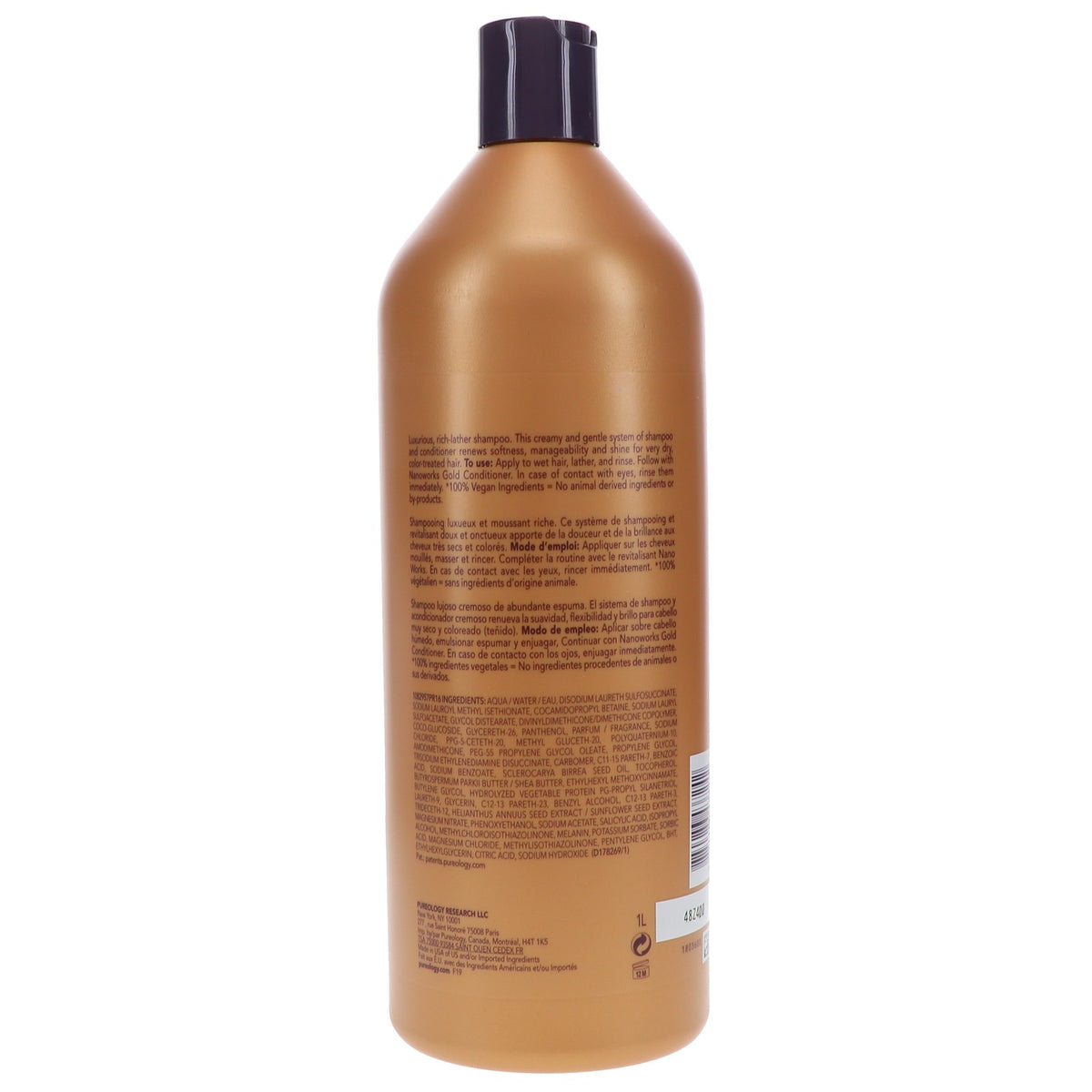 Pureology Nanoworks Gold Shampoo - Sulfate-Free, Color Protecting, 33.8 oz