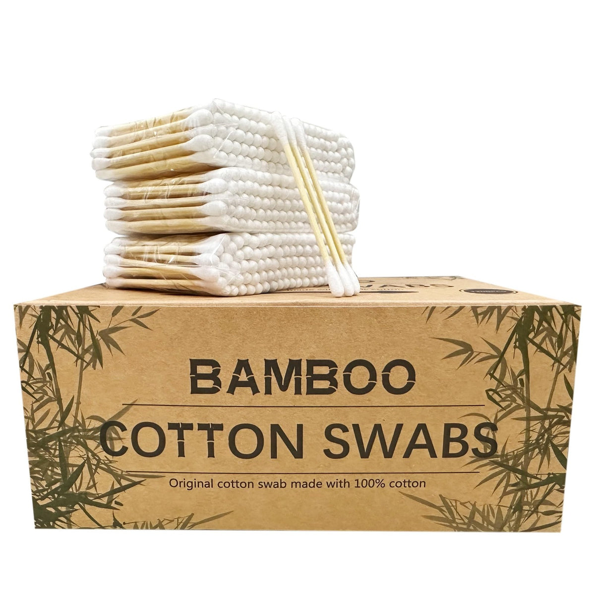 Bamboo Cotton Swabs - Wooden Swabs 1200 Pieces for Personal & Beauty Care
