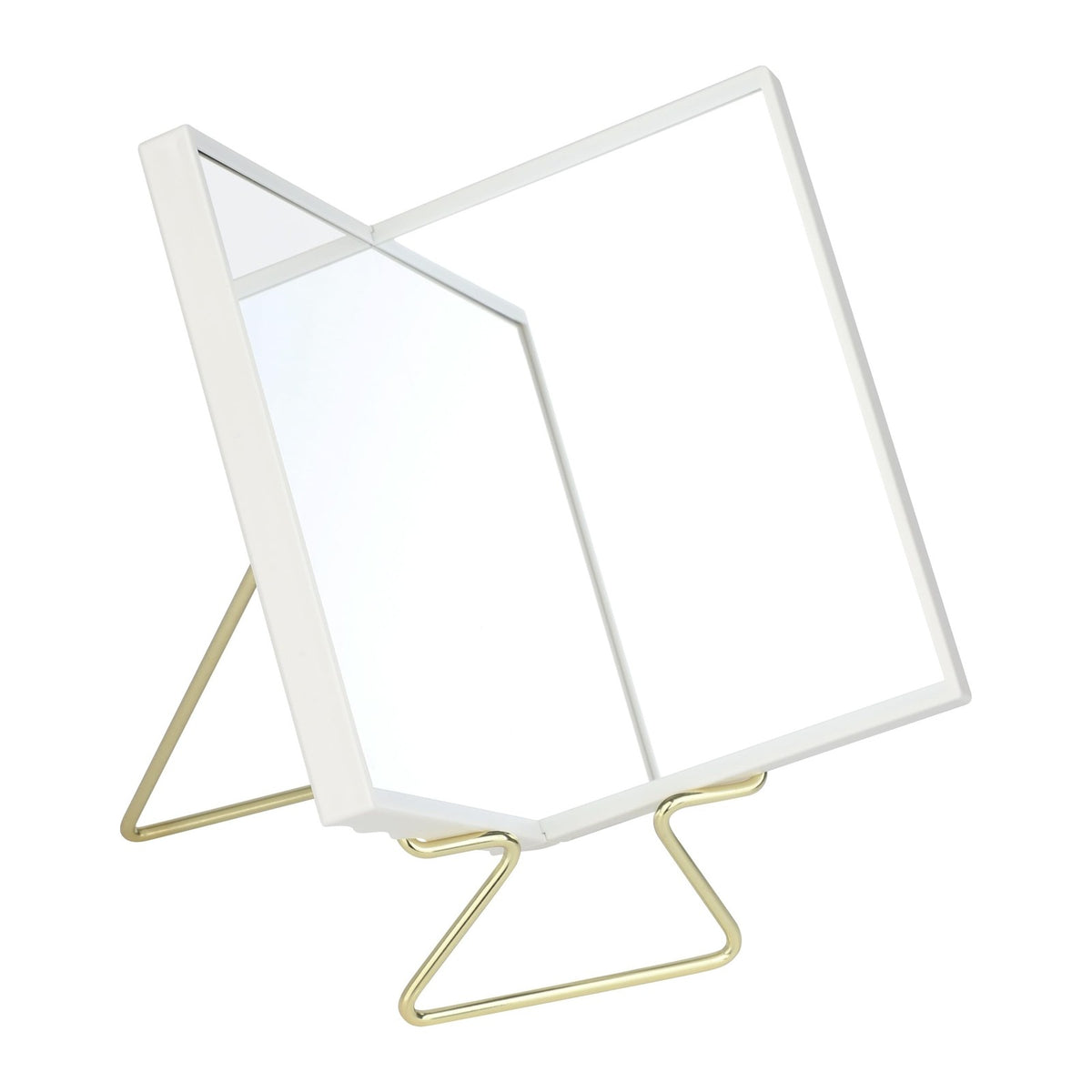 Non-Reversing Vanity Mirror with Stand - 9-Inch True Image Reflection, Slim Design