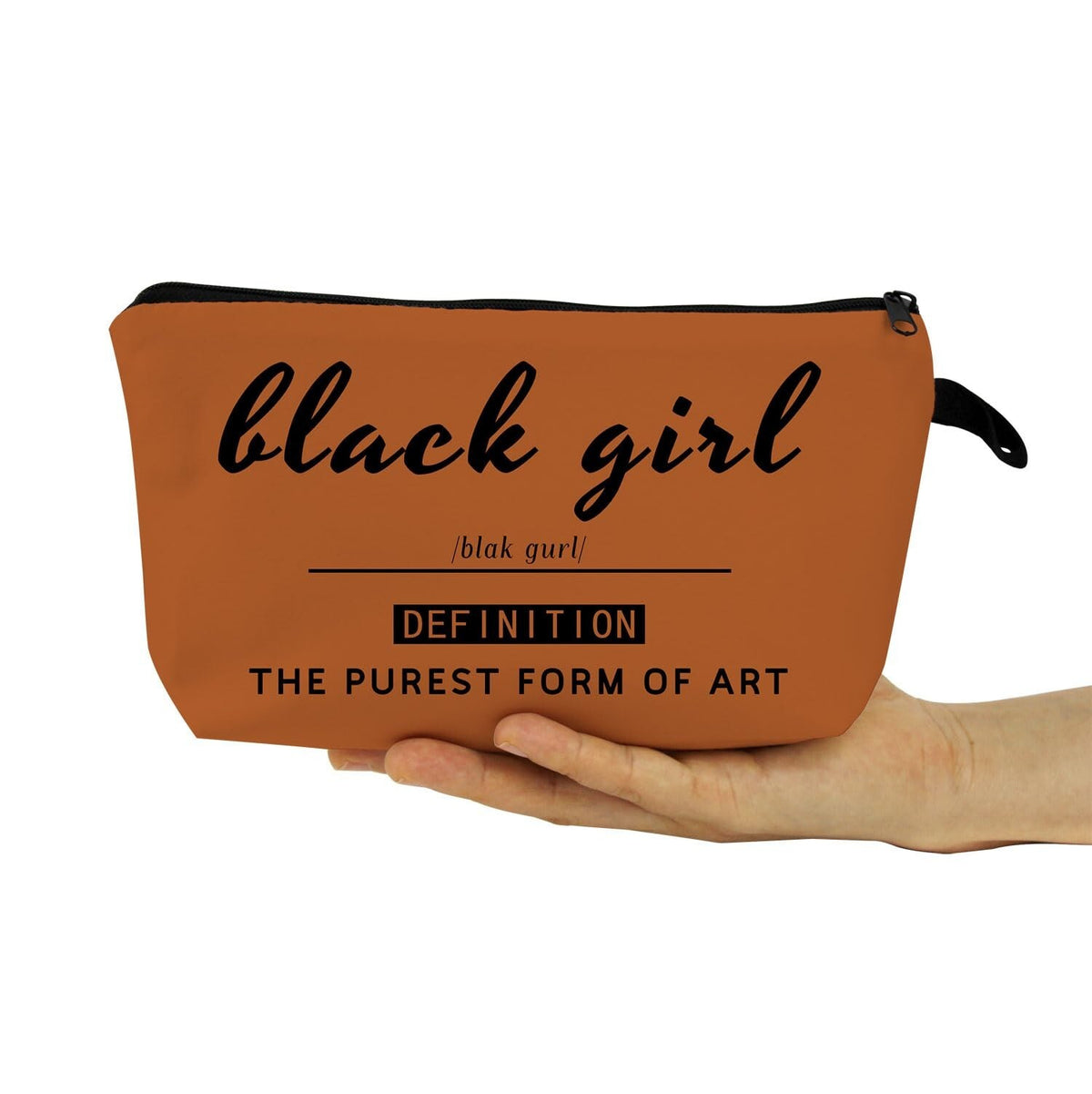 African American Black Woman Makeup Bag Inspirational Organizer Toiletry Pouch