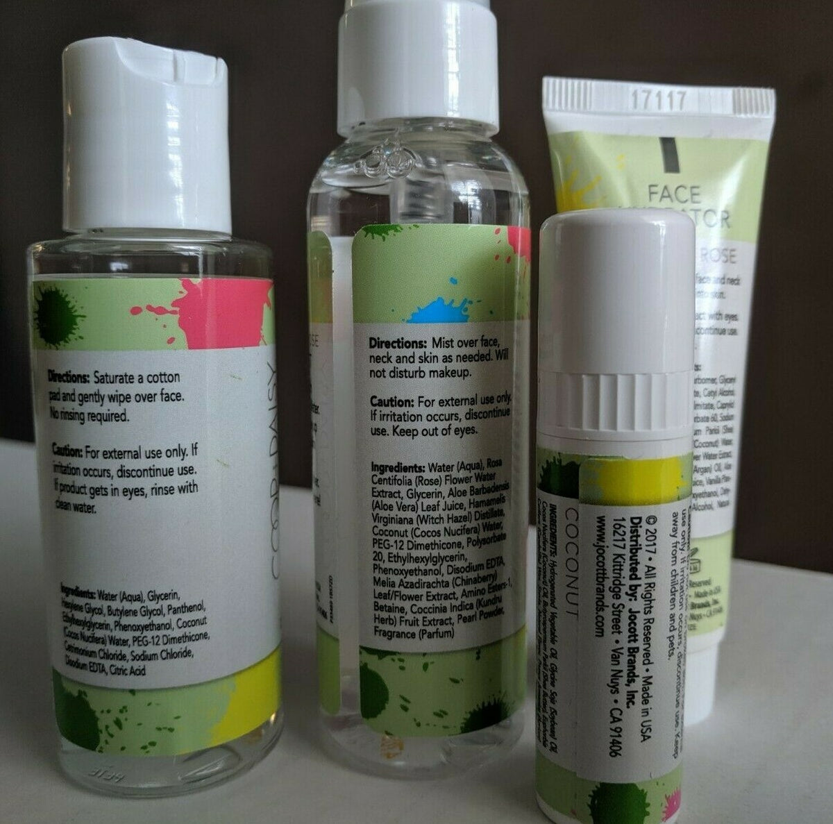 Gym Care Kit Set with Cleansing Water Face Mist Lip Balm - 4 Pieces