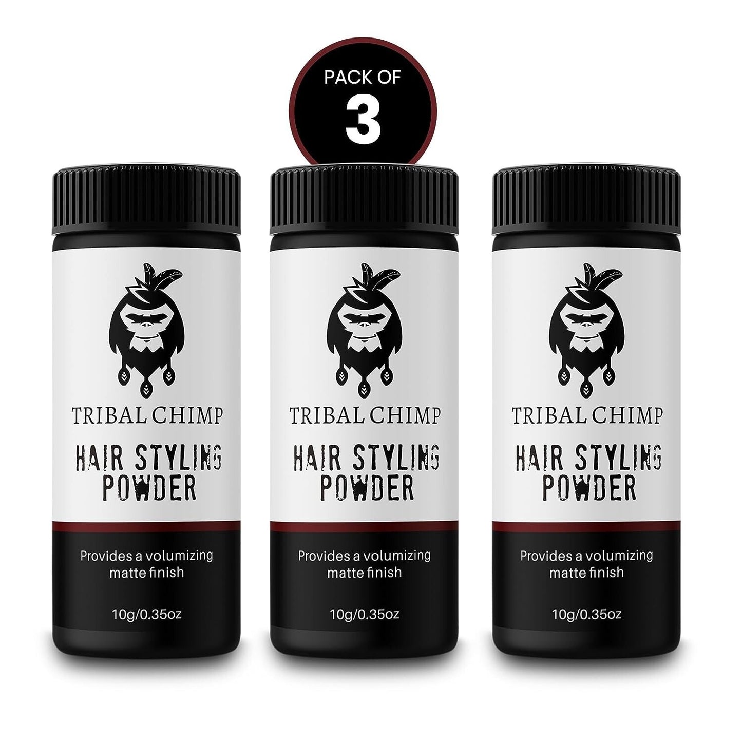 Hair Styling Powder Volumizing Matte Finish 0.35 oz 10g Pack of 3 - Men’s Texturizing Powder