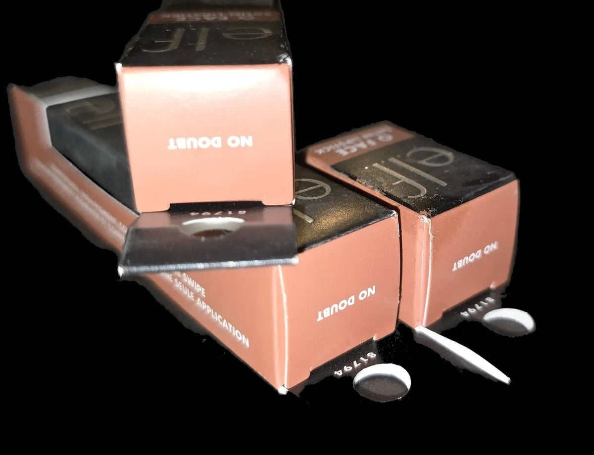 e.l.f. O FACE Satin Lipstick Set No Doubt - 3 x 0.13 oz Long-Wearing Nourishing