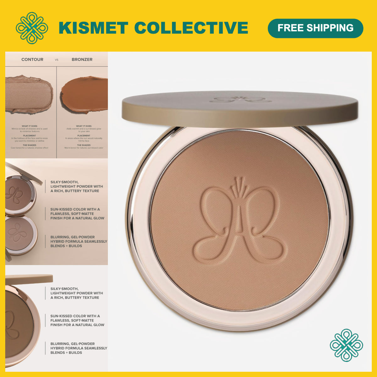 Weightless Sun-Kissed Bronzer - Blurring Pressed Powder for Face & Sculpting
